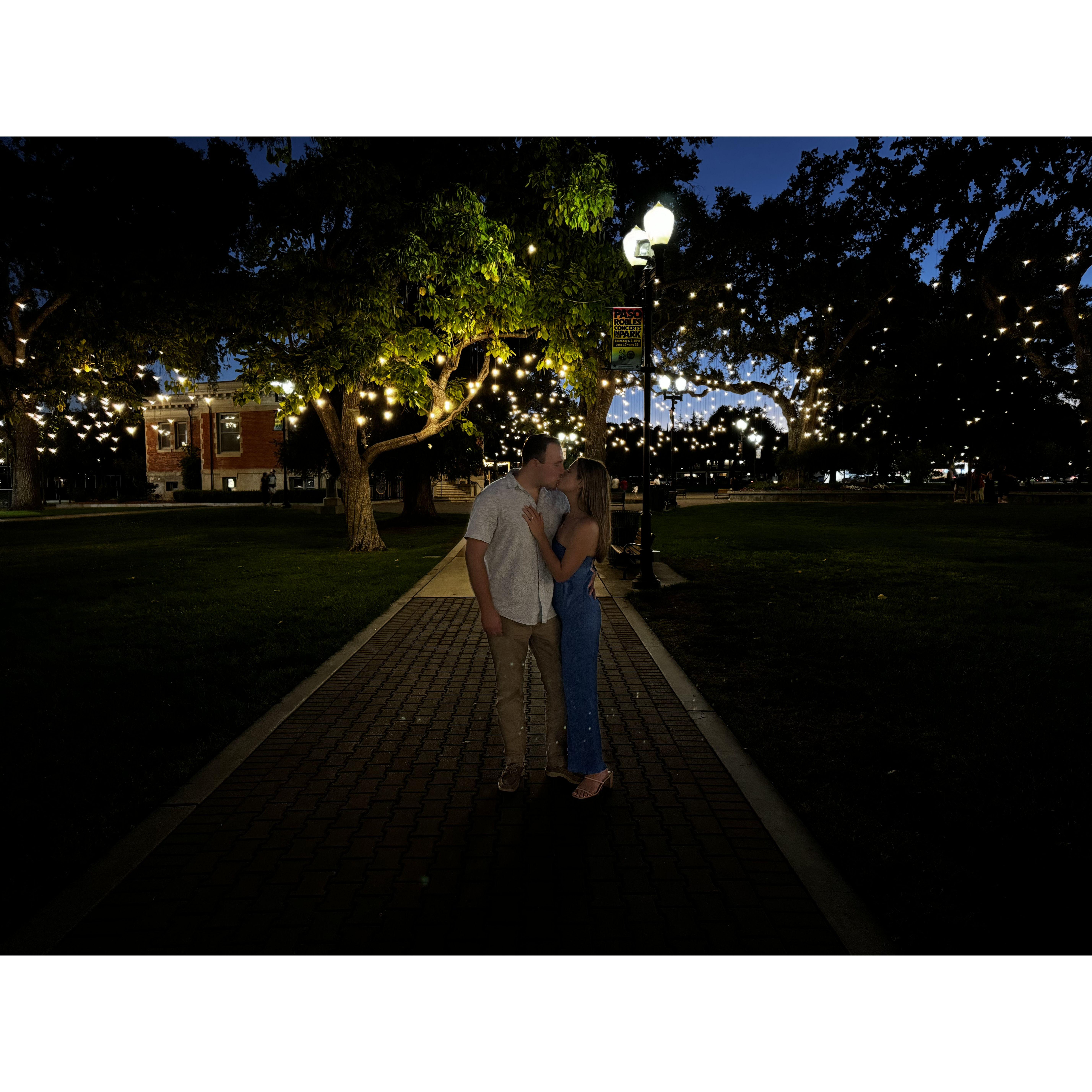 The day we got engaged in Paso Robles, CA