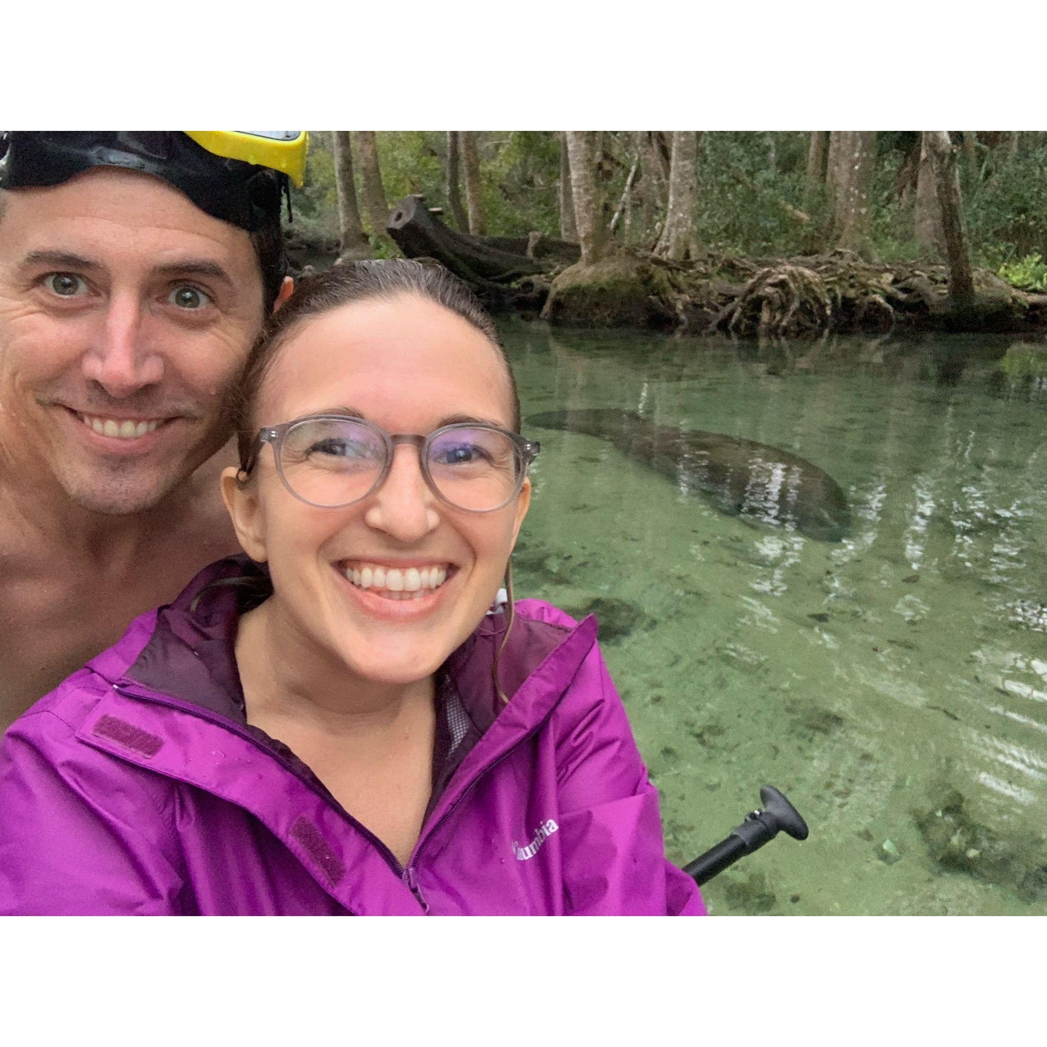 Genevieve took Carl to the Chassahowitzka River near the 7 Sisters Springs to see manatees for his 41st birthday.
