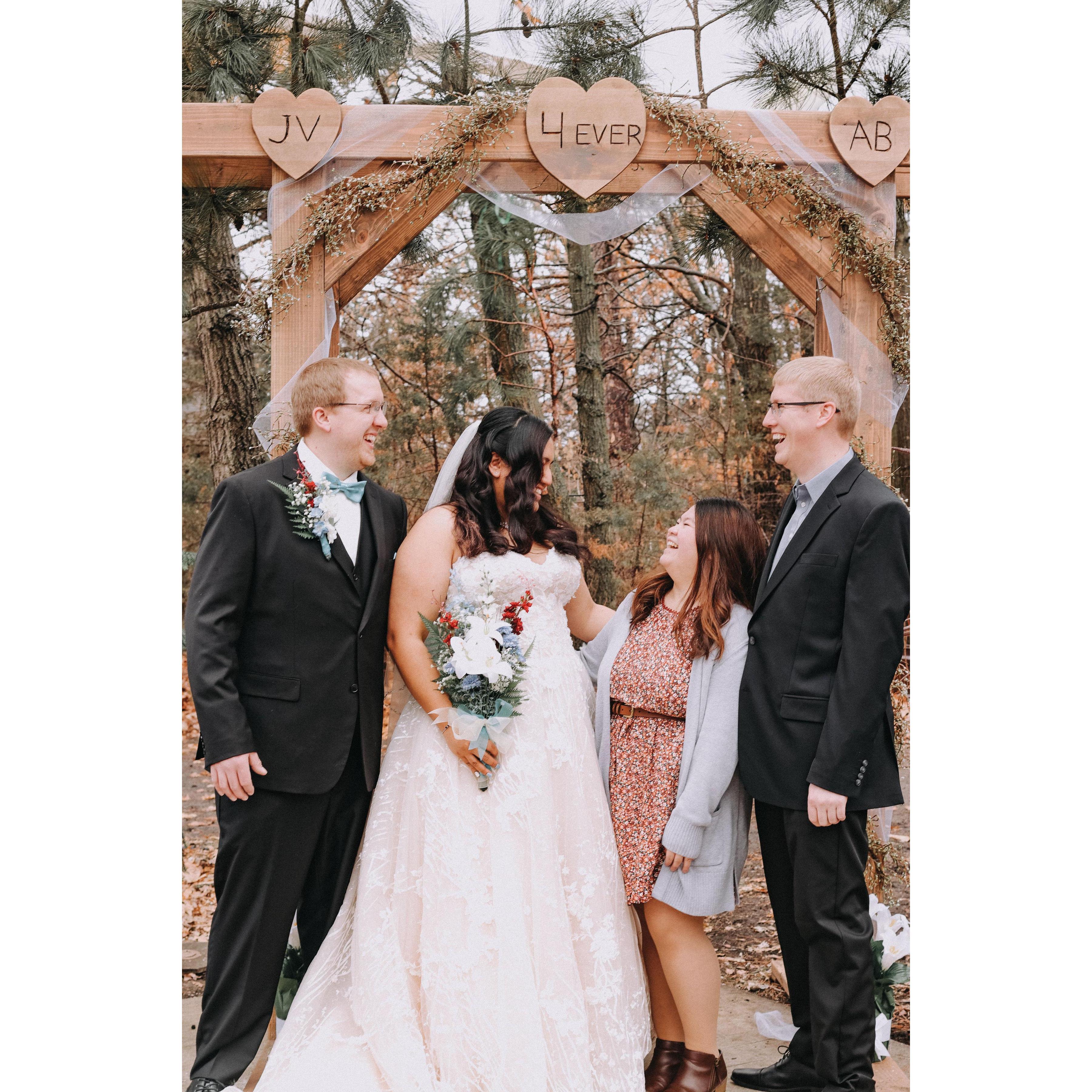 Tanner did a wonderful job being our officiant!
