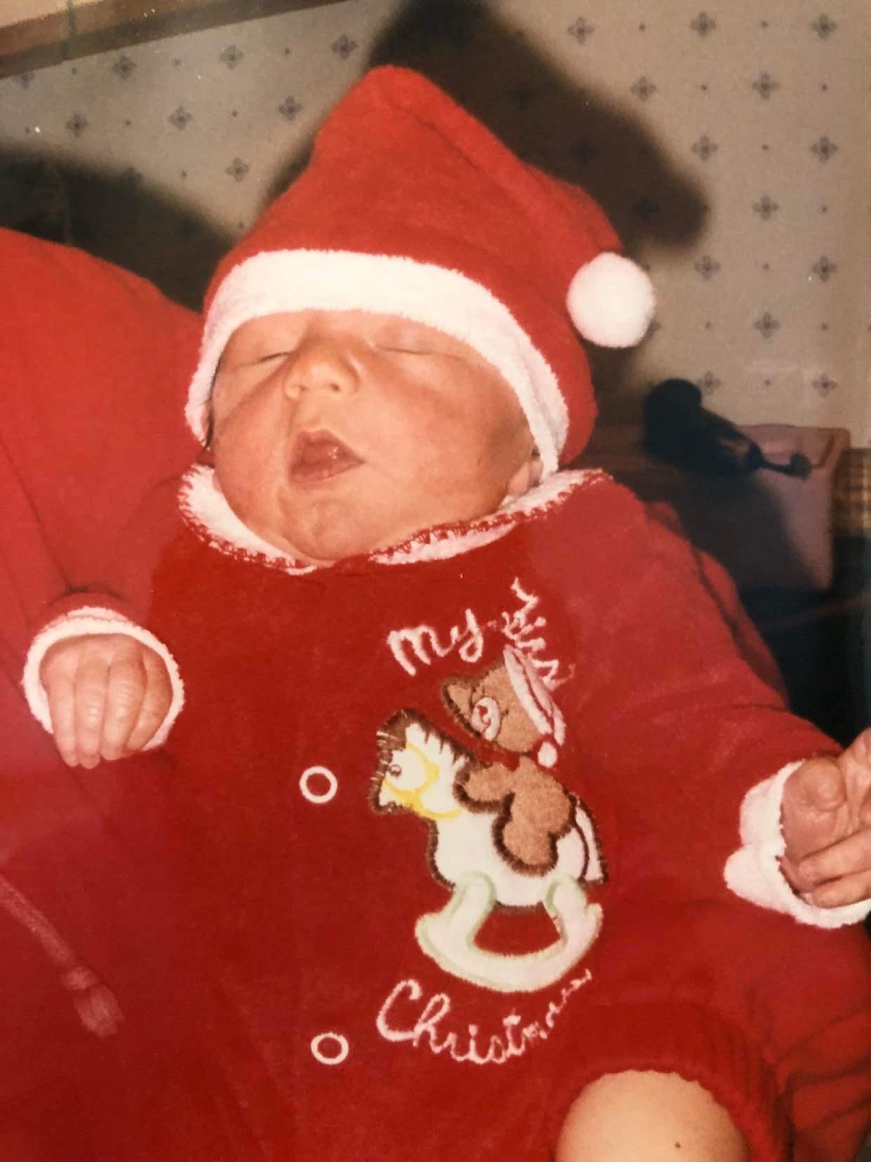 Christians first Christmas 4 days old.