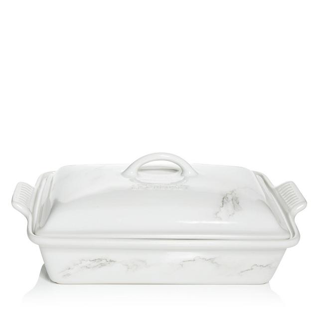 Le Creuset Stoneware 4-Quart Marble Appliqu� Covered Rectangular Casserole? 100% Exclusive