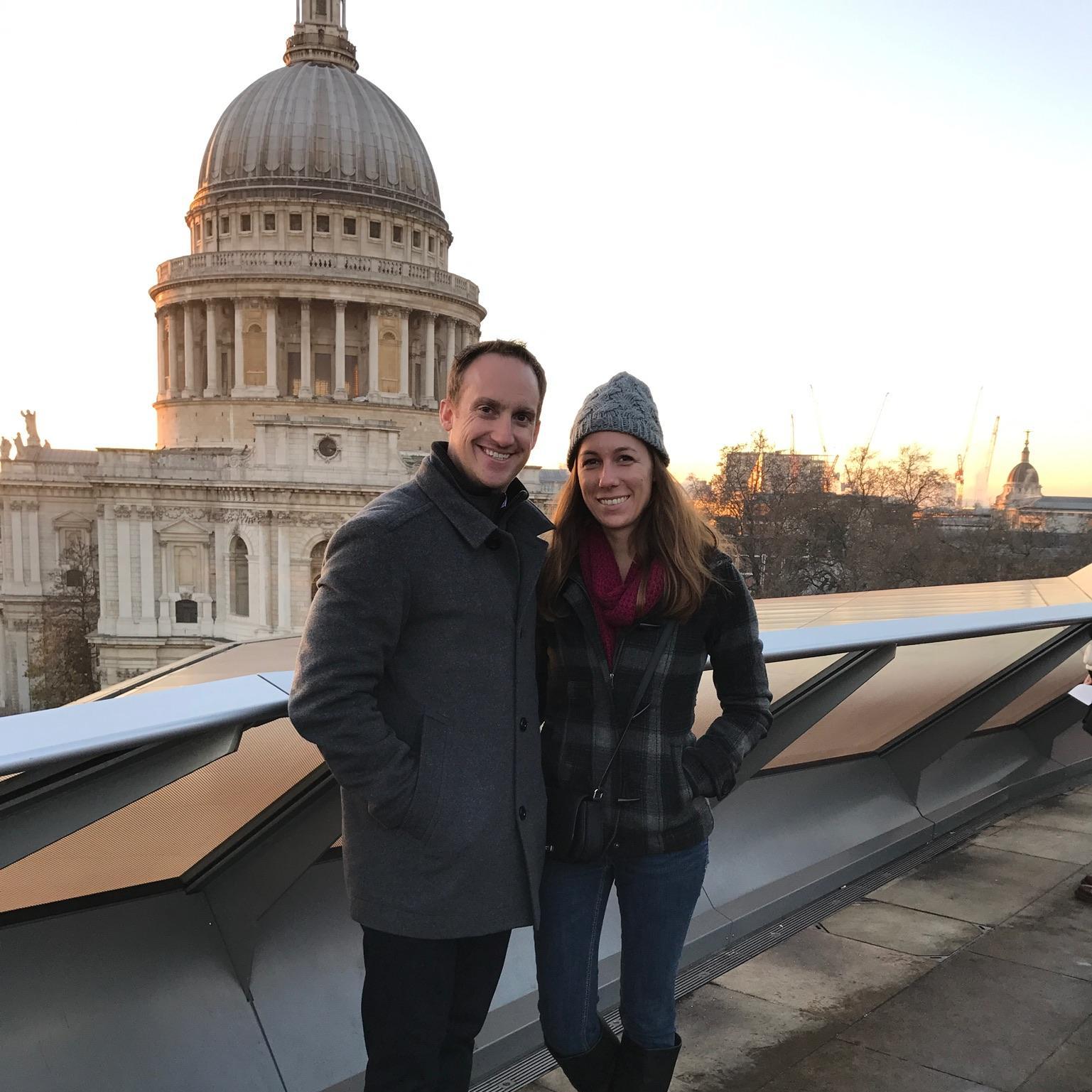 Hanging out on a rooftop in London.