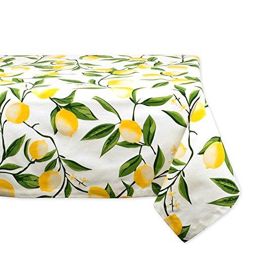 DII Rectangular Cotton Tablecloth for Summer BBQ Catering Events, Dinner Parties, Special Occasions or Everyday Use, 60x84", Lemon Bliss