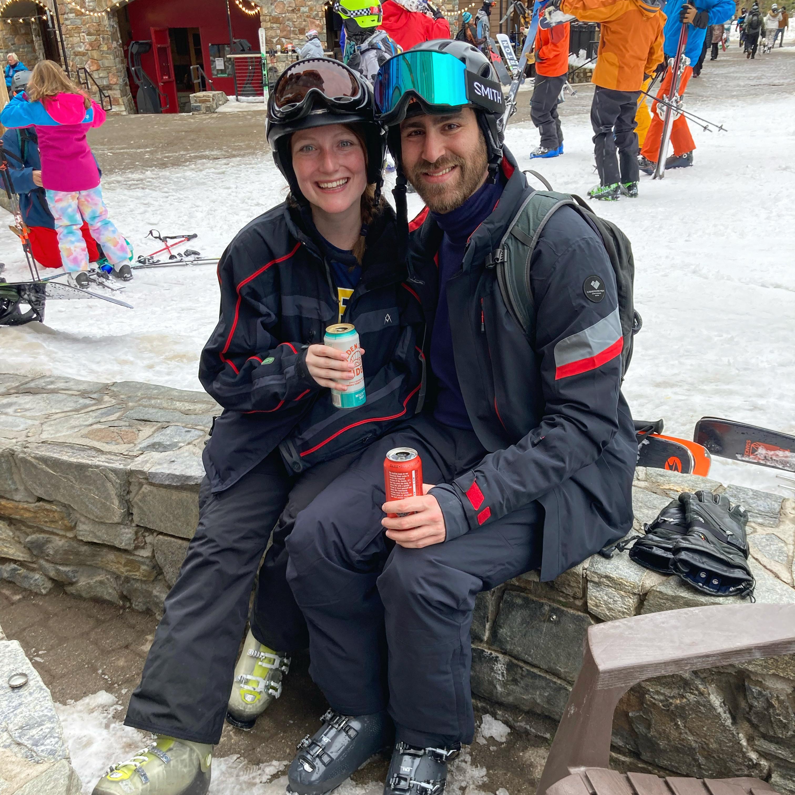 MaryKate's first time skiing in Lake Tahoe