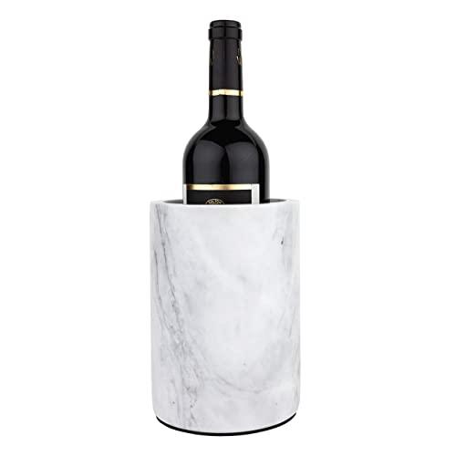 Homeries Marble Wine Chiller Bucket - Wine & Champagne Cooler for Parties, Dinner – Keep Wine & Beverages Cold – Holds Any 750ml Bottle - Ideal Gift for Wine Enthusiasts