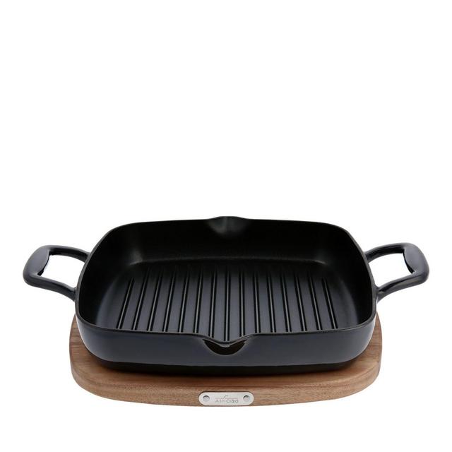 All-Clad 11" Enameled Cast Iron Grill Pan & Trivet