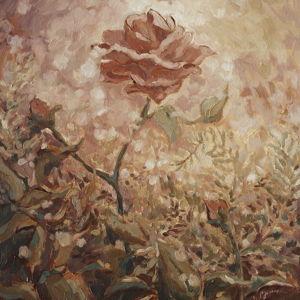 Elizabeth Bowman Original Sacred Artwork / First Rose 8x10 Paper