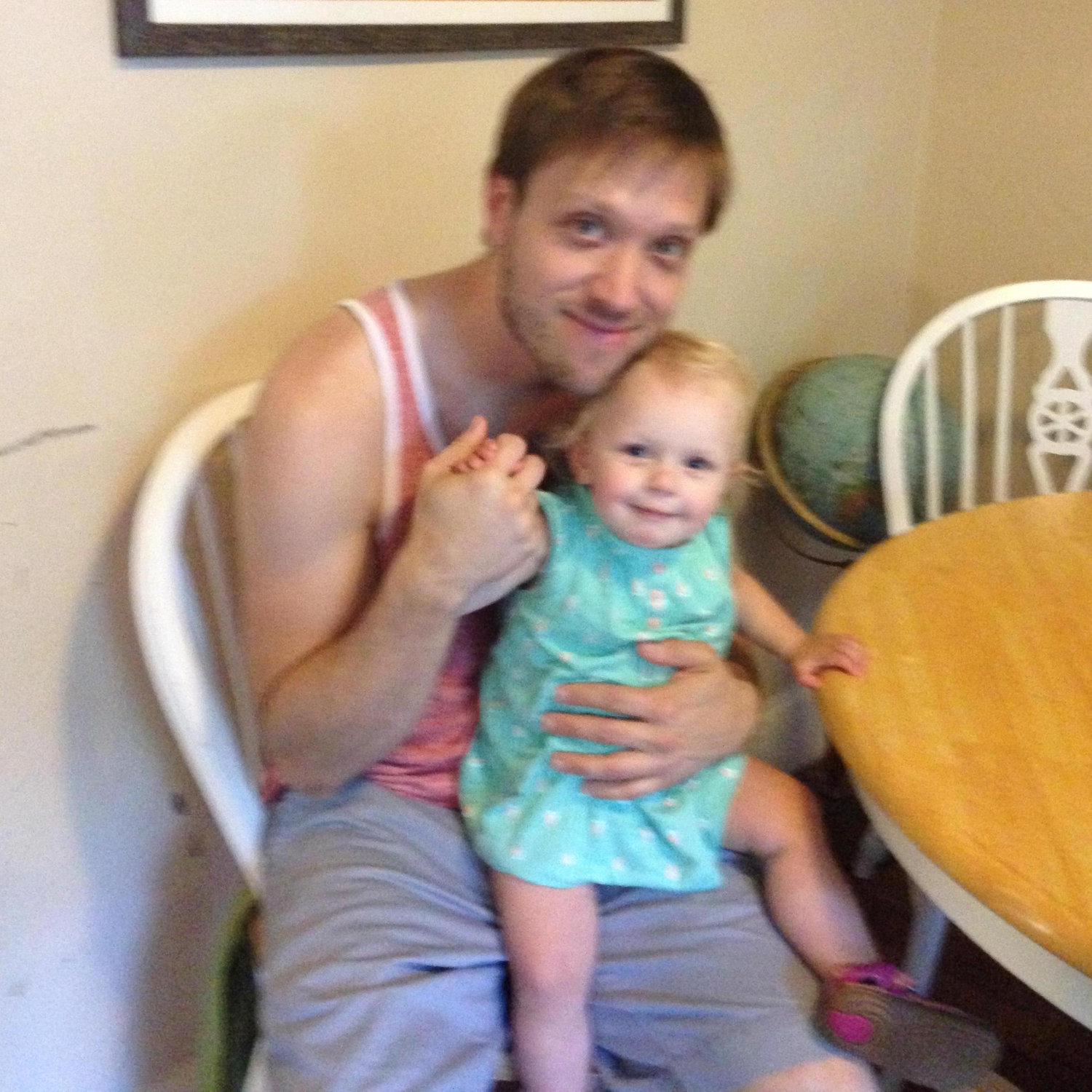Jono and baby Hazel (our beautiful, wonderful flowergirl)