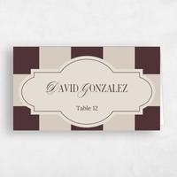 Brown Wedding Place Card - Sarlat