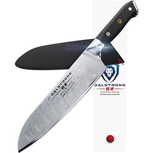 DALSTRONG Santoku Knife - Shogun Series - Damascus - Japanese AUS-10V Super Steel 67 Layers - Vacuum Treated - 7" (180mm)