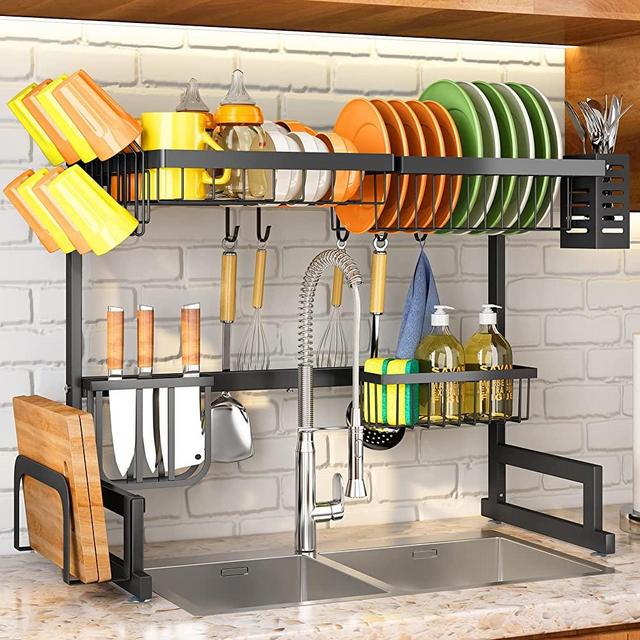 Tomorotec 17.7 x 15.5 Roll Up Dish Drying Rack Over Sink Drying Rack Sink  Cover Kitchen Sink Accessories Gadget Multipurpose Organizer Foldable