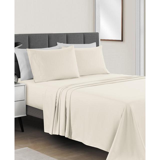 Sunham Microfiber Solid 4-Pc. Sheet Set, King