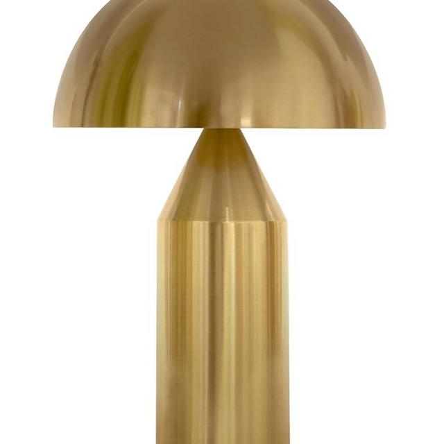 Brightech Venus Gold Mushroom Table Lamp - Modern Lamp for Living Room, Bedroom Side/End Table - Dimmable, Unique Side Table LED Lamp Shade for Office, Reading