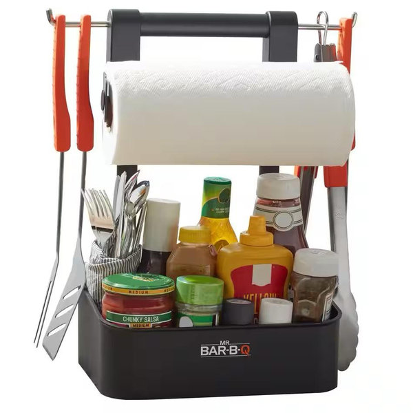 Mr. Bar-B-Q Multi-Use Barbecue Serving Caddy Outdoor Cooking Accessory 40410Y