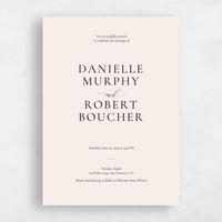 Beige Wedding Invitation - Barnell Portrait