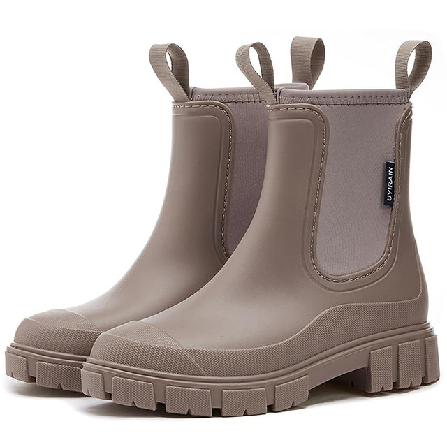 WOWSTICK Women’s Ankle Rain Boots Waterproof Lightweight Slip Resistant Fashion Garden Booties