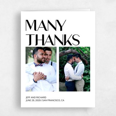 White Typography Wedding Thank You - Millsboro Multiphoto