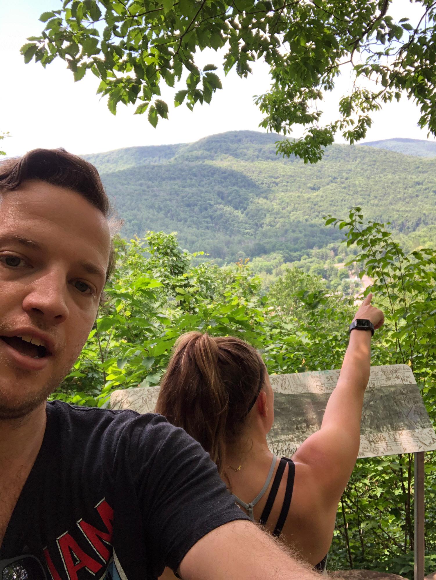Hiking up at the cabin