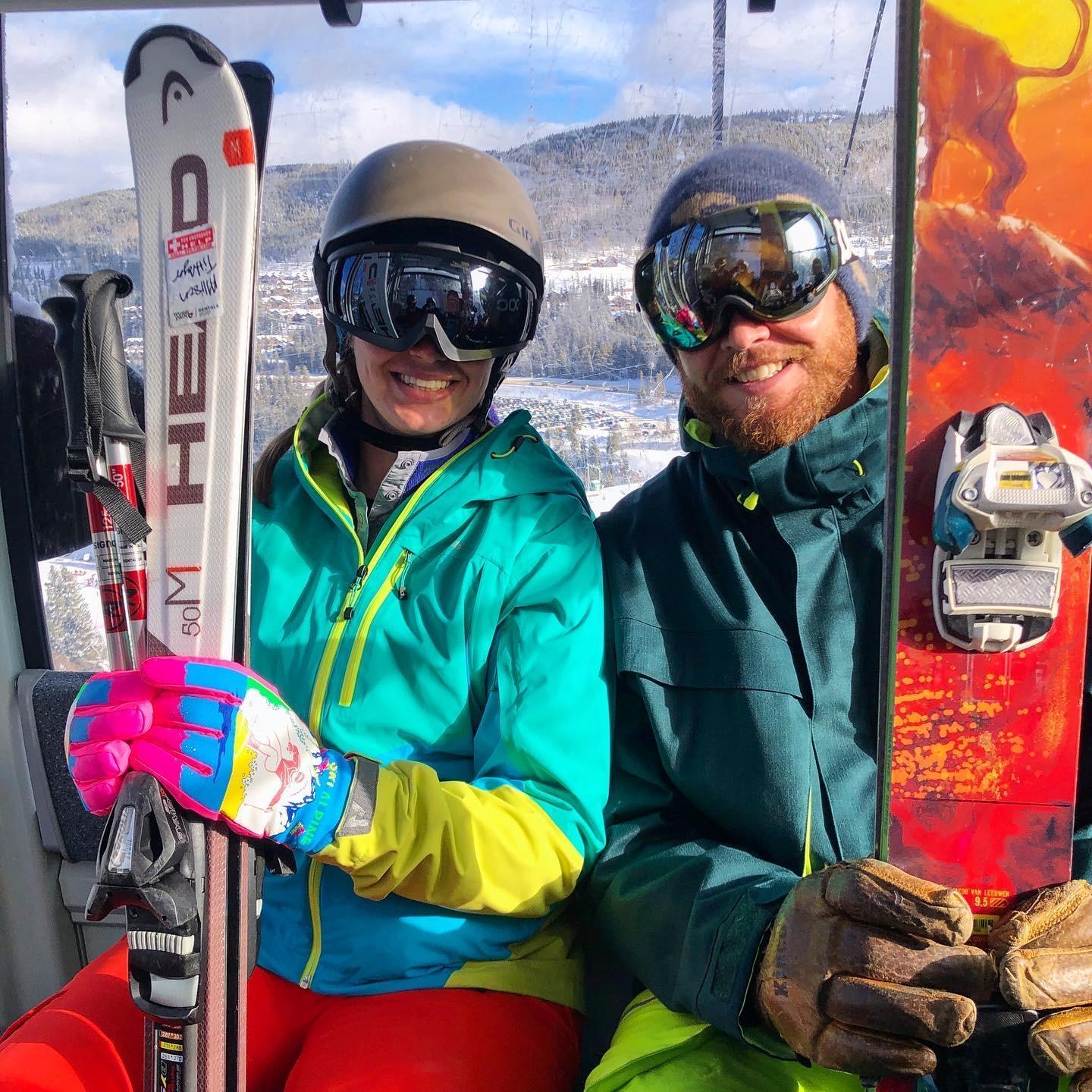 First time skiing together at Winter Park, CO. Tommy used to be lifty here!