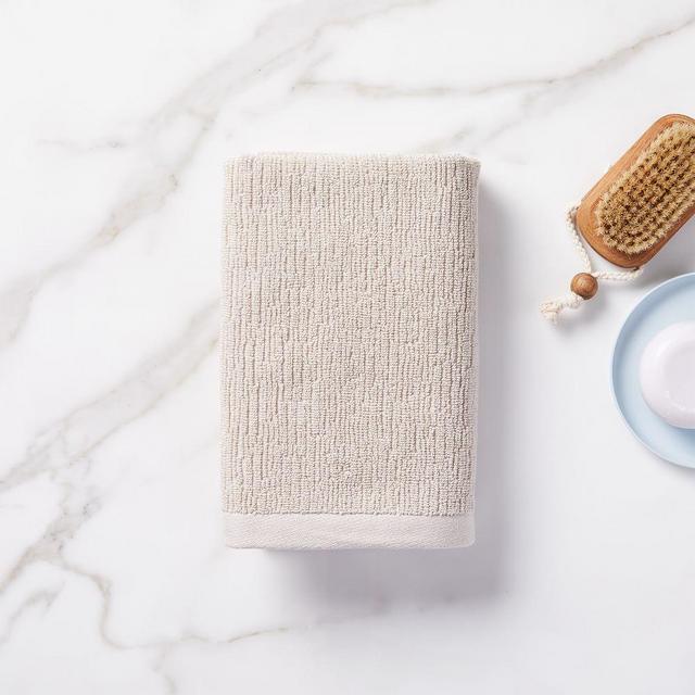 Organic Textured Towel, Hand Towel, Oatmeal