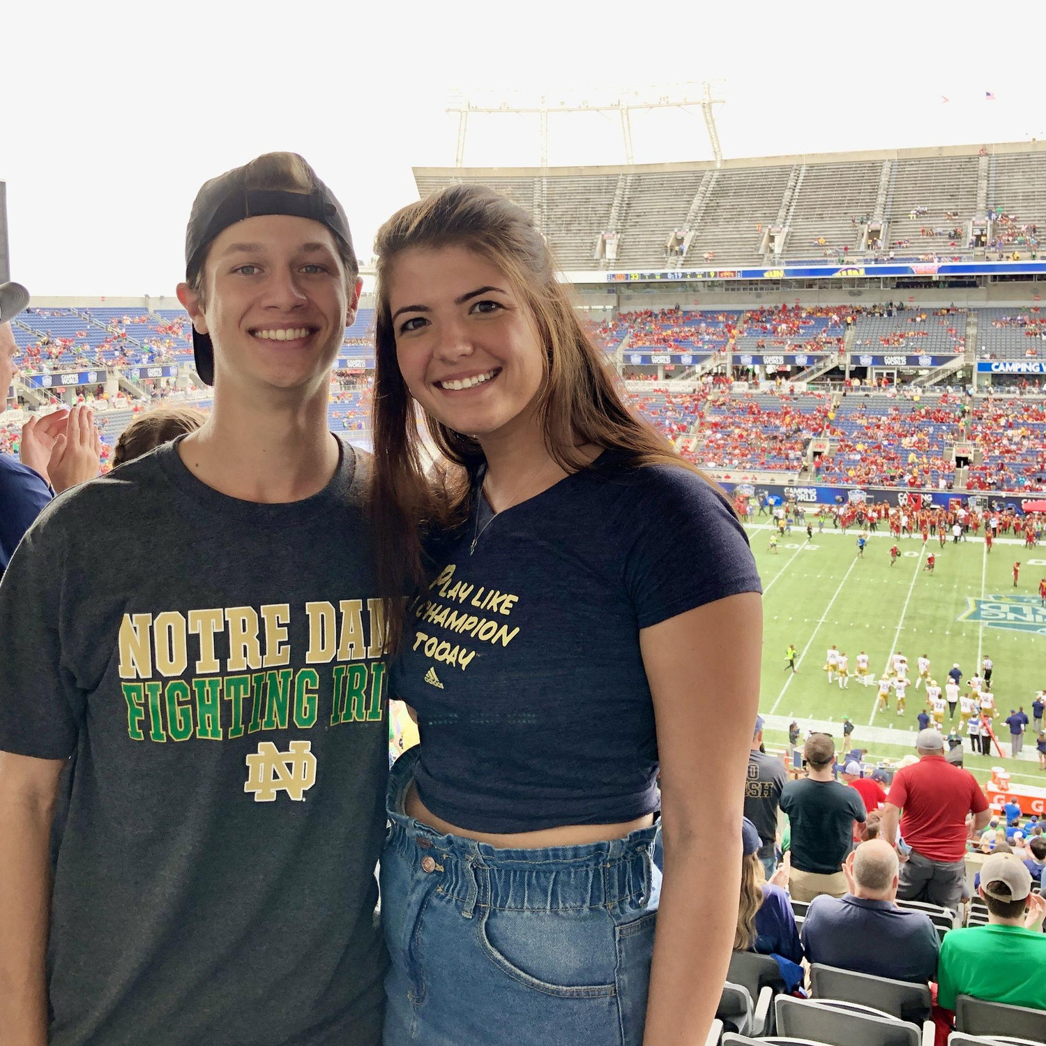 Our first Notre Dame game, December 2019