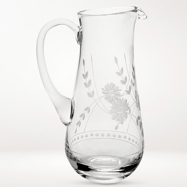 Vintage Etched Pitcher