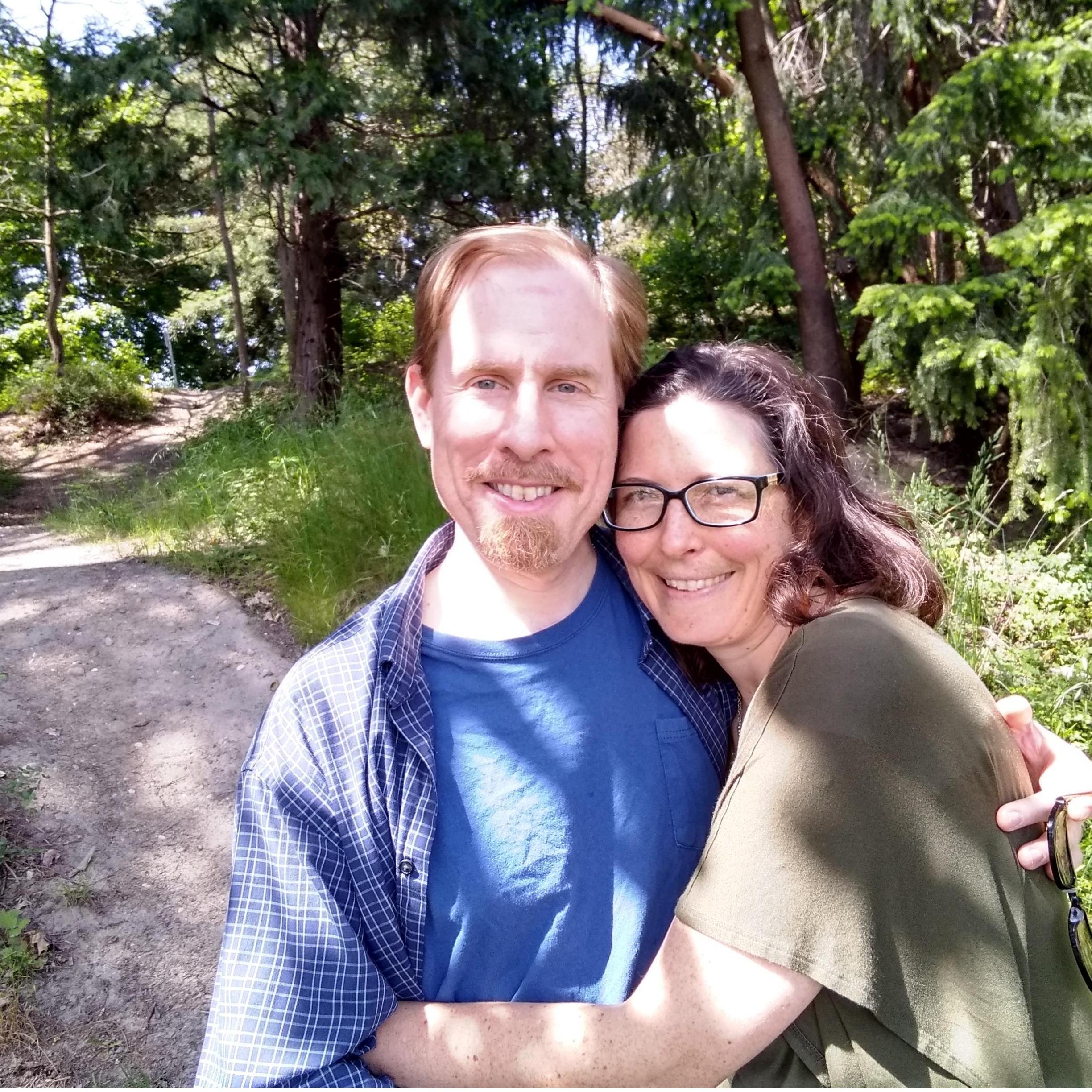 On a trail at Seward Park in Seattle