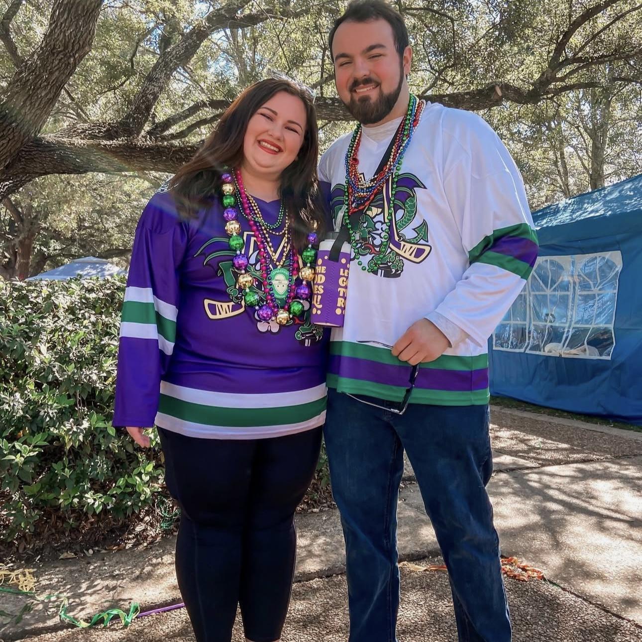 Lauren and Scotty are avid participants in all things Mardi Gras!