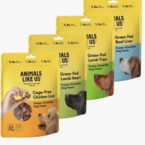 ANIMALS LIKE US Cage-Free Chicken Liver + Grass-Fed Lamb Heart + Grass-Fed Lamb Tripe + Grass-Fed Beef Liver Dog & Cat Treats - Chewy.com