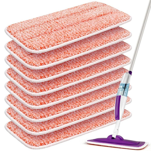 8 Pack Power Scrubbing Reusable Mop Pads for Swiffer Wet Jet Mop Pads,Washable and Reusable Replacement Mop Pad,for Floor Cleaning Wet Dry Use,Wet Jet Refills,Wet Pads Refill