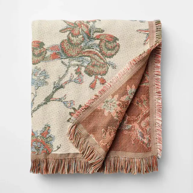 50 x 60" Throw Allover Jacquard Floral Multi Color - Threshold™ Designed with Studio McGee