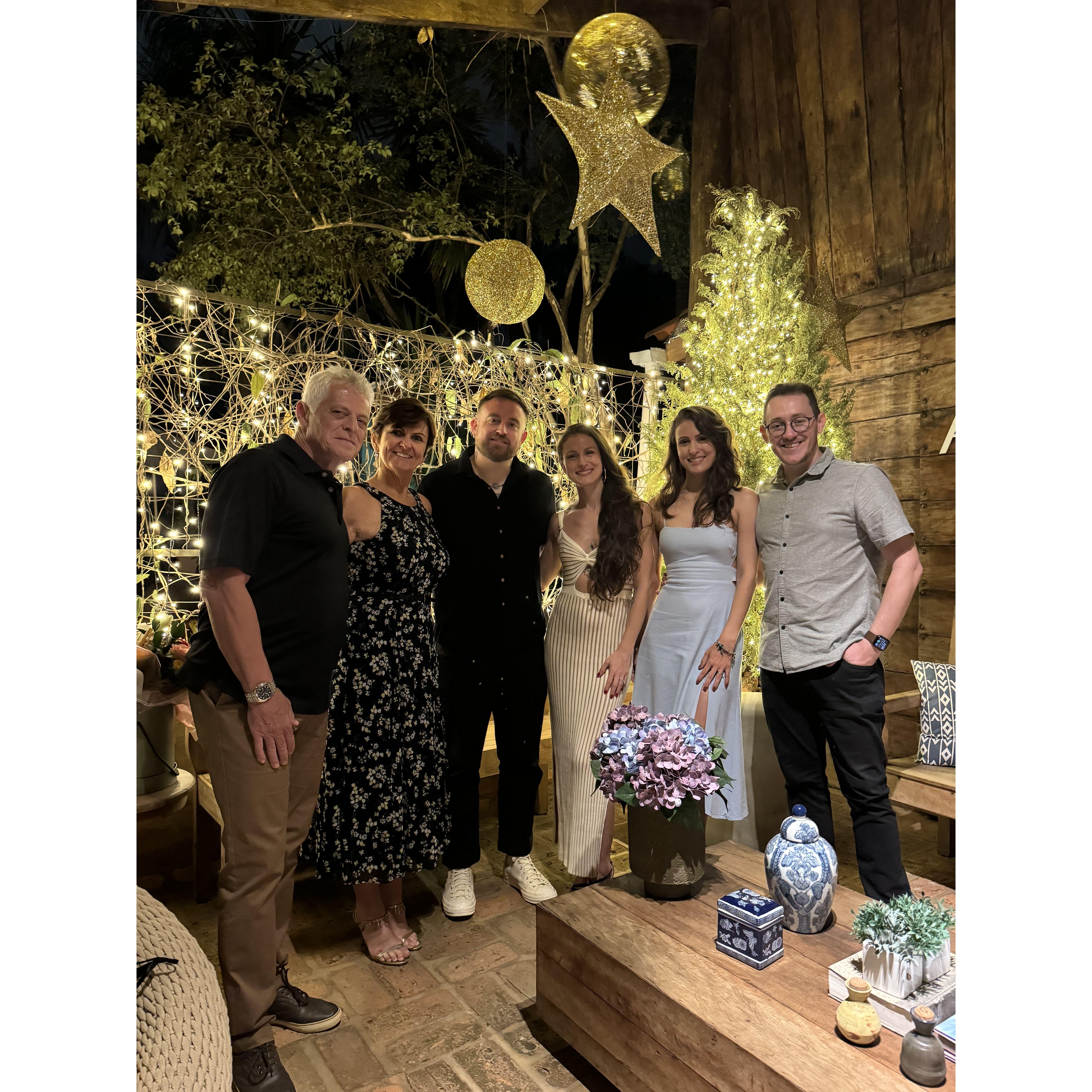 Surprise engagement dinner with Mila's family in Brazil