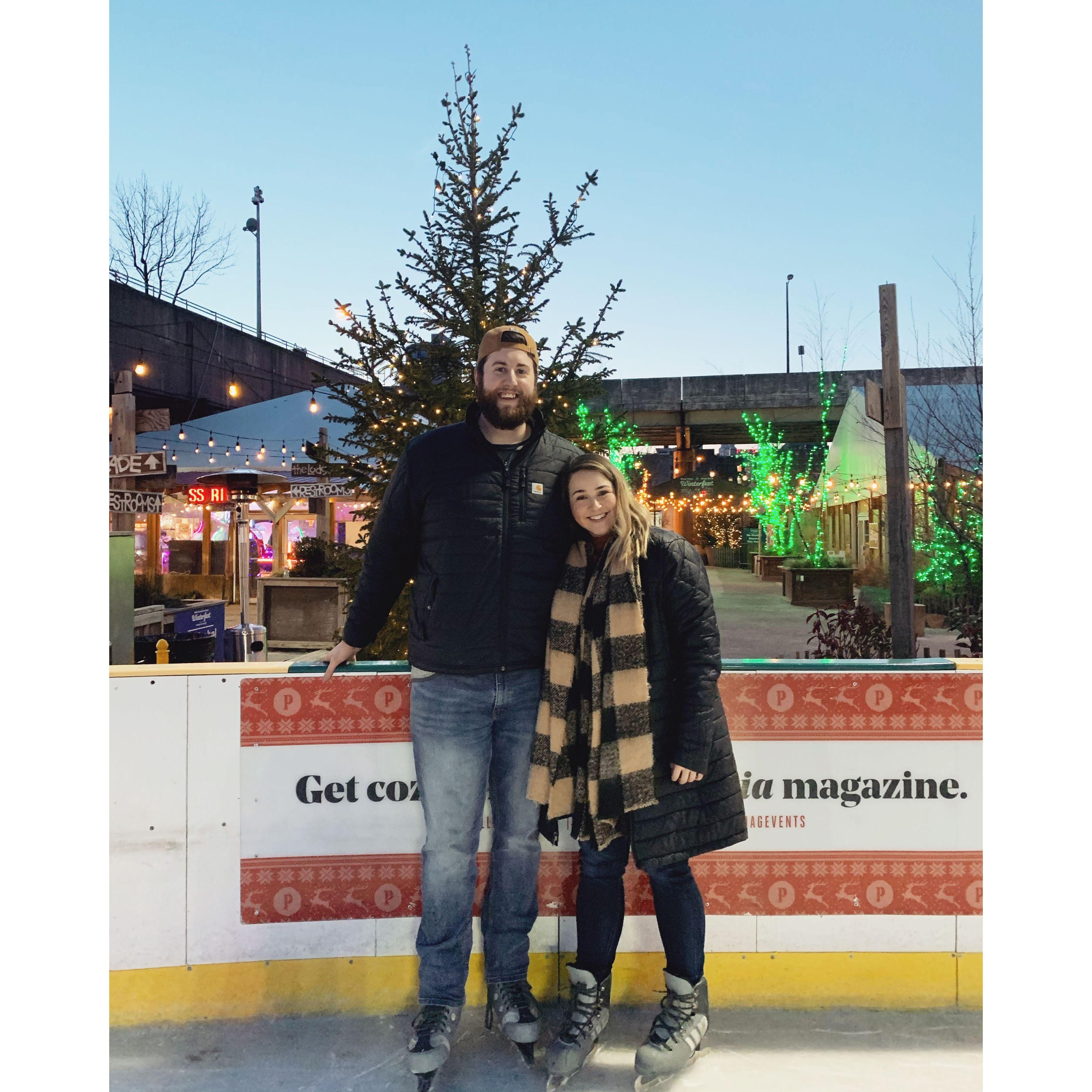 Celebrating our 1 year anniversary at Blue Cross River Rink.