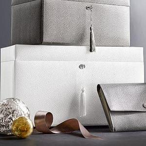 McKenna Leather Jewelry Armoire, White