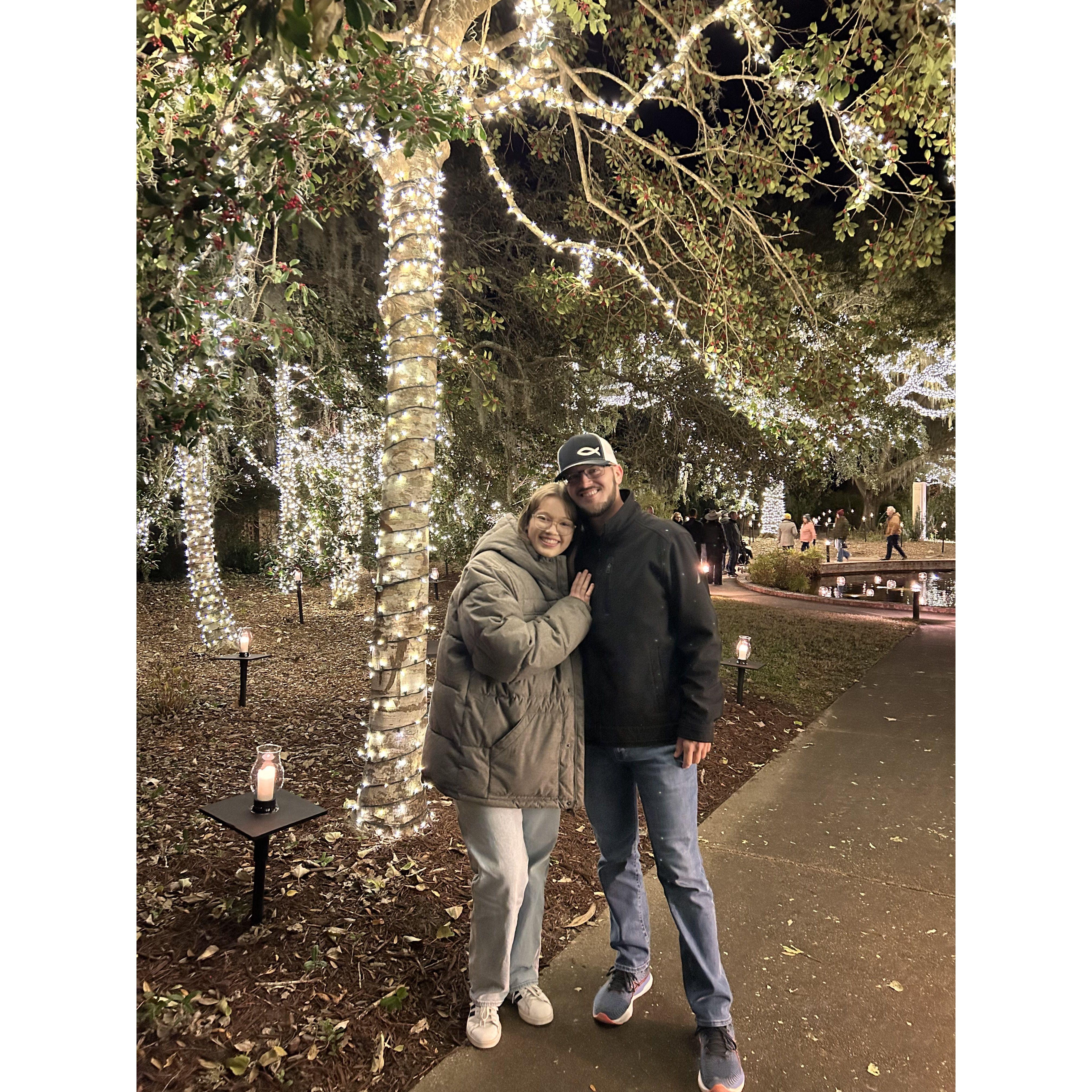 A photo in the same spot where they took their first photo together