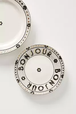 Bistro Tile Bread Plates, Set of 4