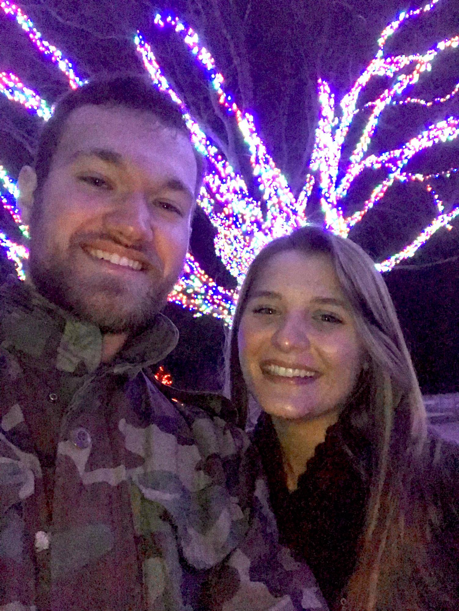 Went to Downtown Detroit to see the Christmas lights display in the Detroit Zoo.