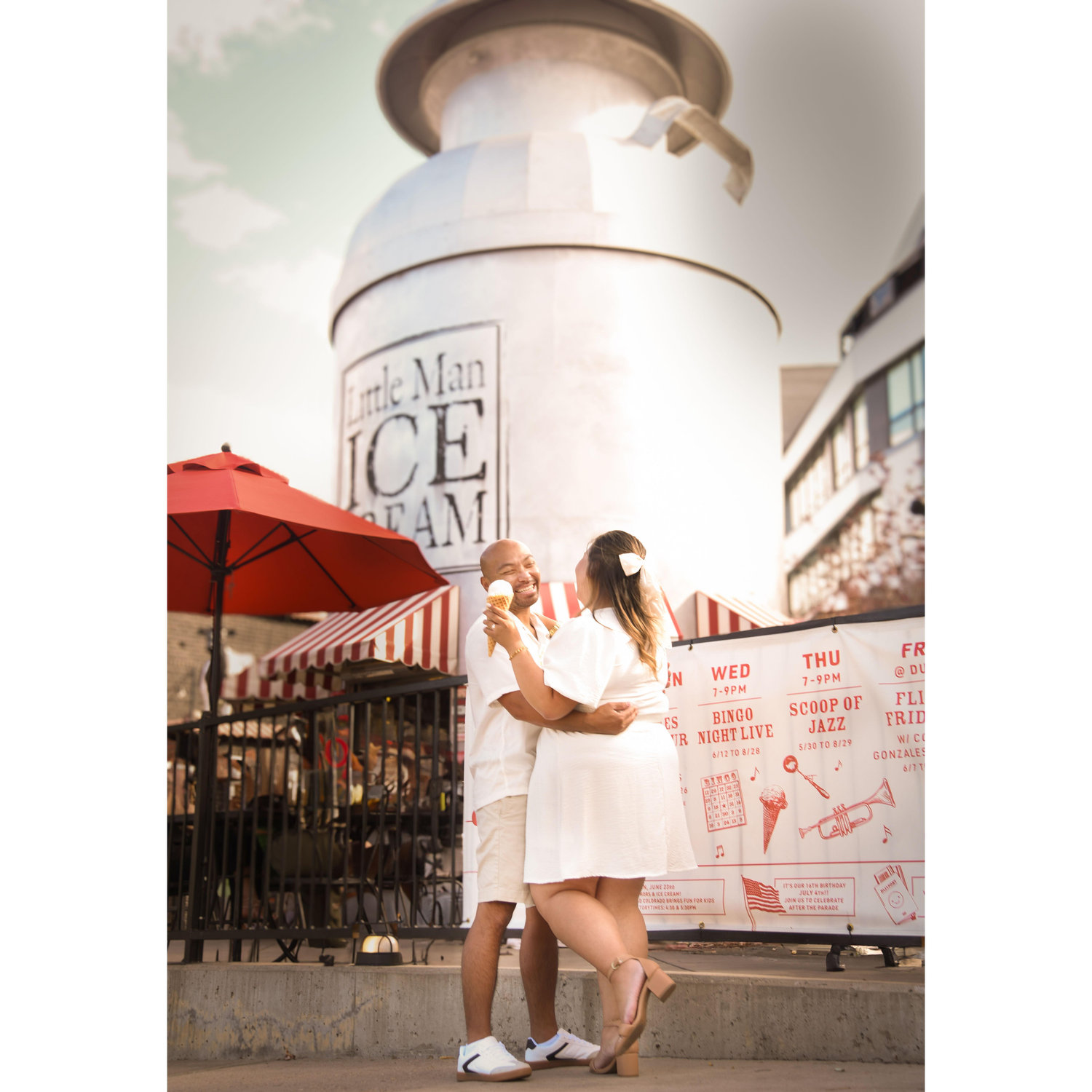 Engagement Photos at Little Man Ice Cream