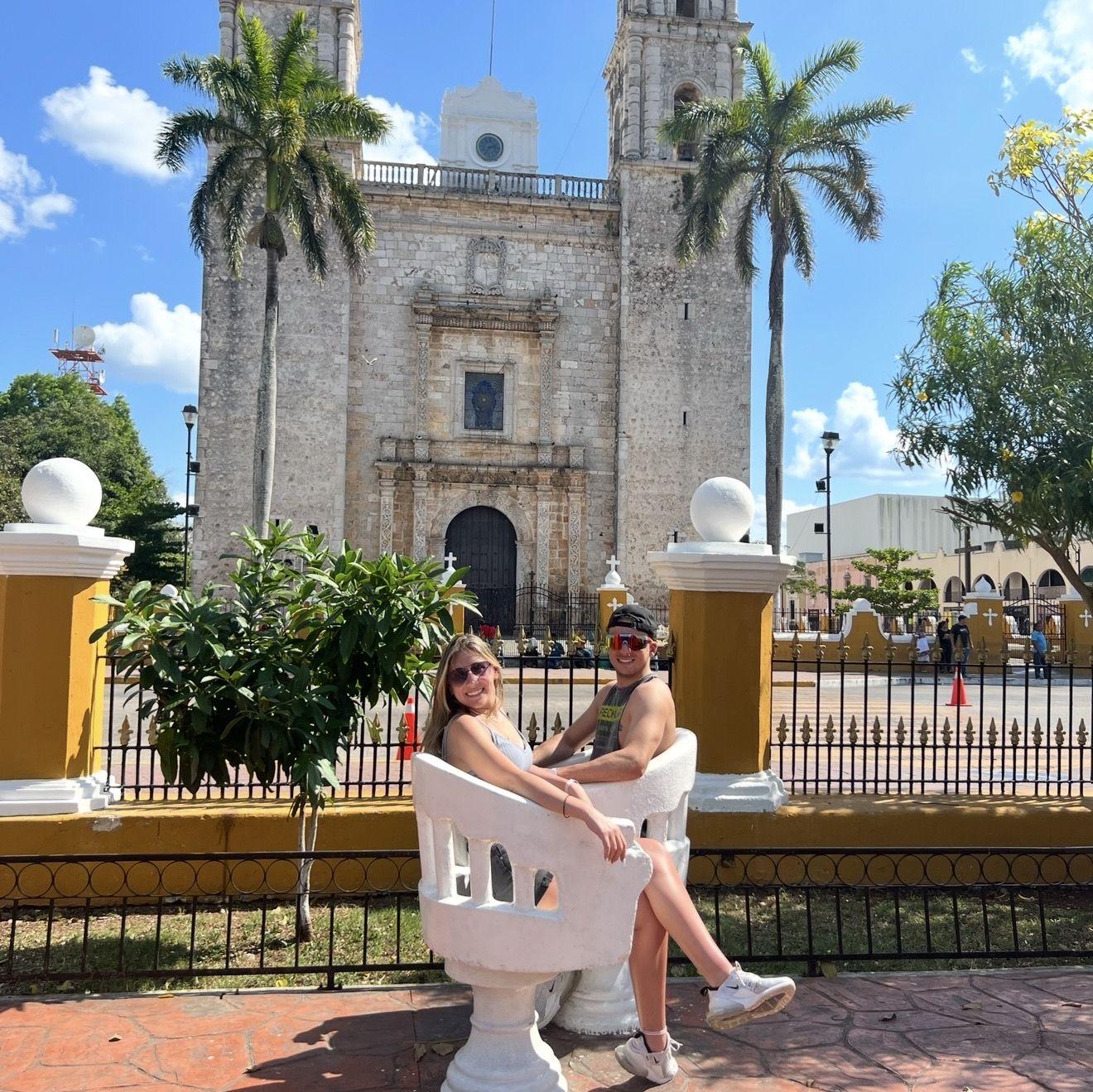 Mexico trip: a local told us whoever sat in those chairs would get married… looks like he was right 💍
