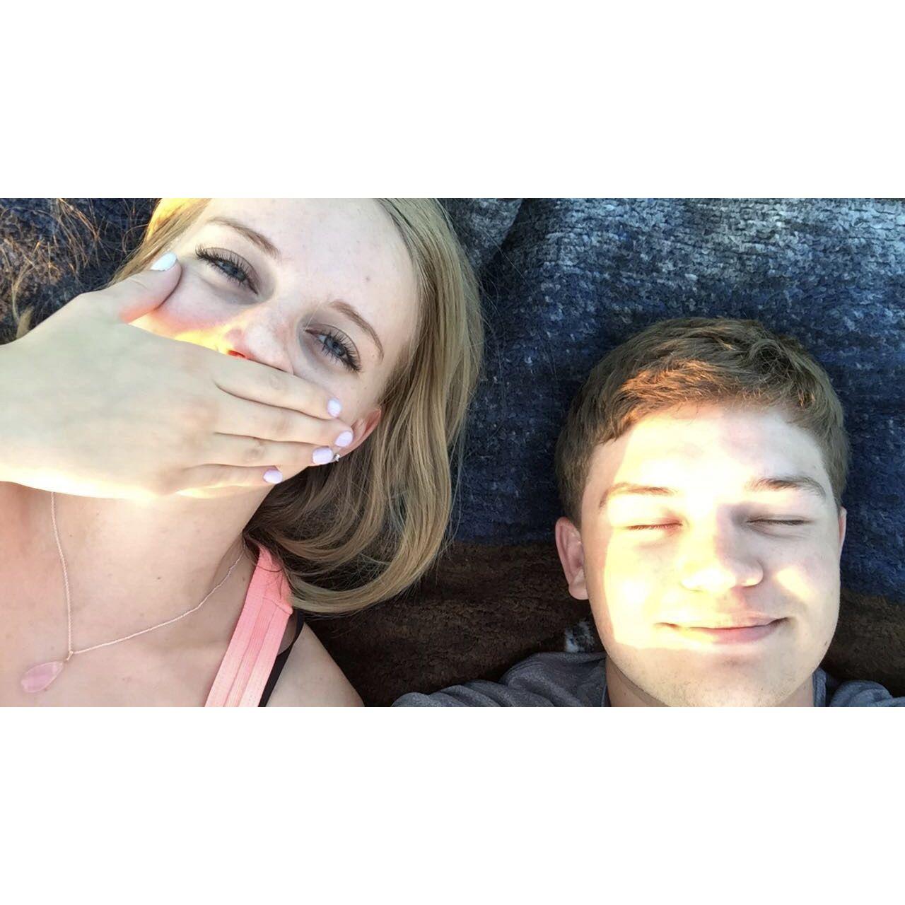 one of the first couple of dates we went on together. A picnic at babe man park.