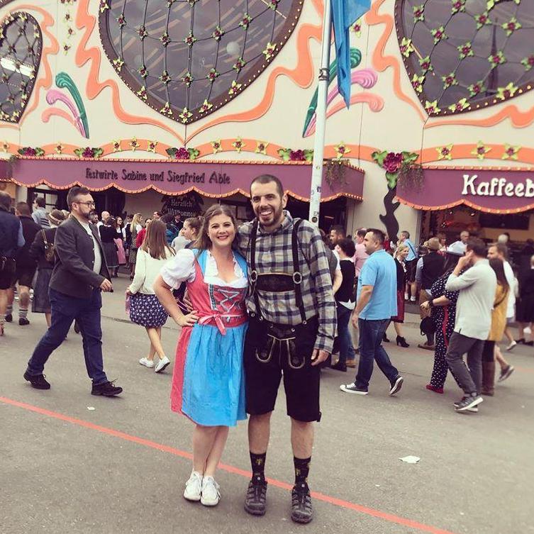 Having a blast at Oktoberfest in Munich, Germany