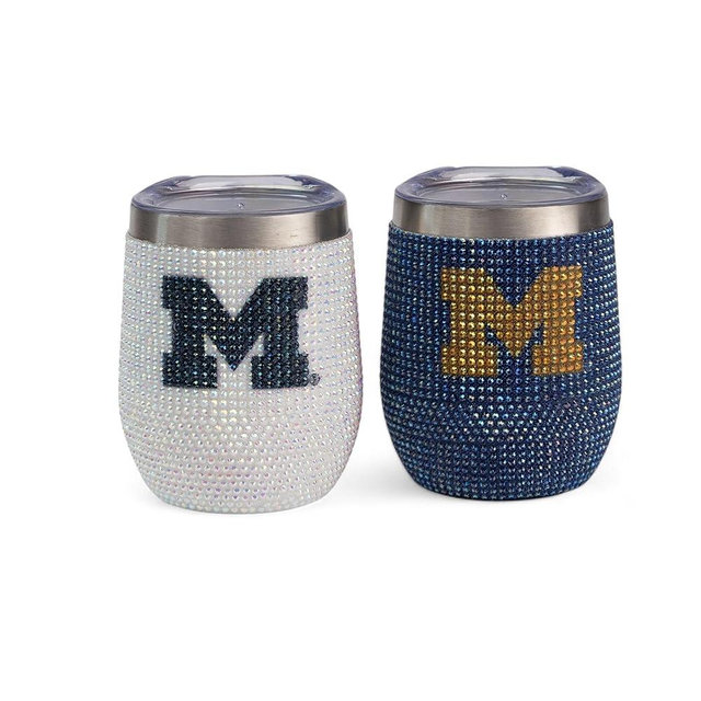 The Memory Company | Licensed NCAA 2-Pack Bling SS Stemless Wine Tumblers