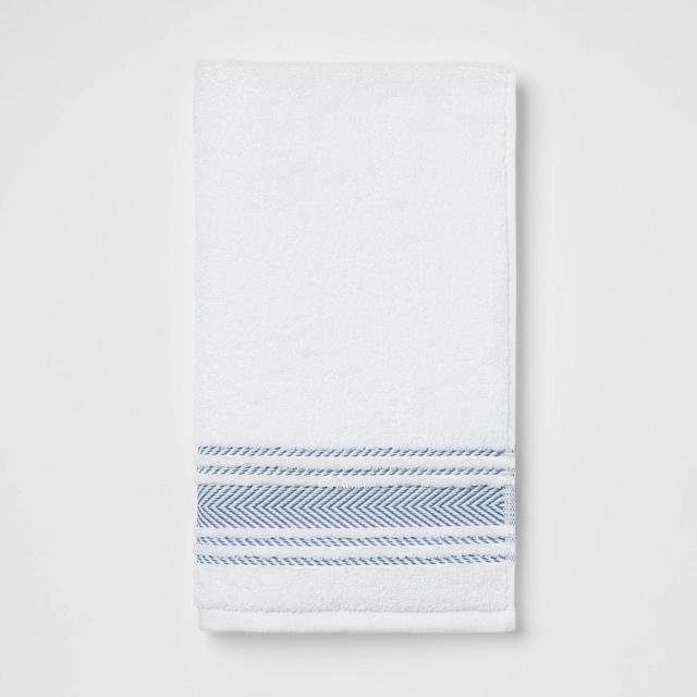 Performance Hand Towel Dark Blue Stripe - Threshold™