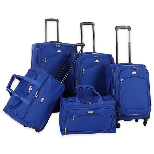American Flyer South West 5-Piece Luggage Set in Cobalt