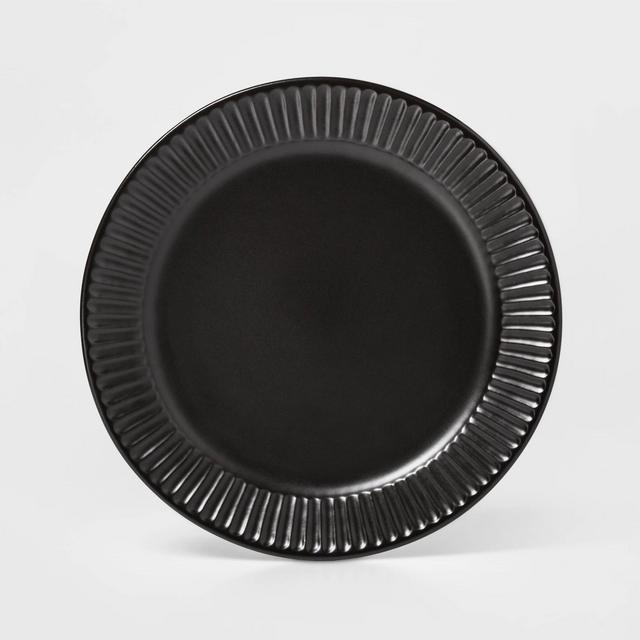 10.4" Stoneware Harrison Dinner Plate Black - Threshold™