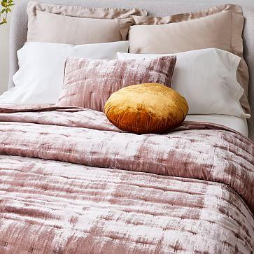 Lush Velvet King Size Tack Stitch Quilt & 2 Shams