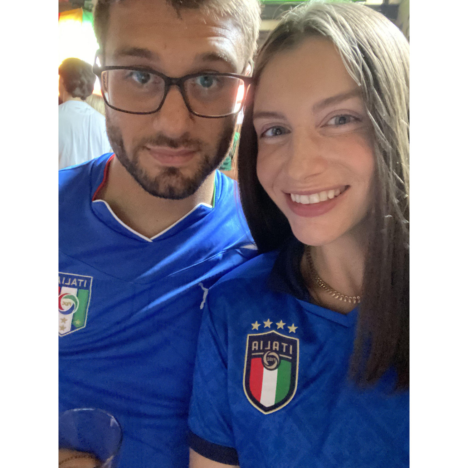 Supporting Italy in the Euros 2024. Our team lost but we had a fun day out in Brooklyn.