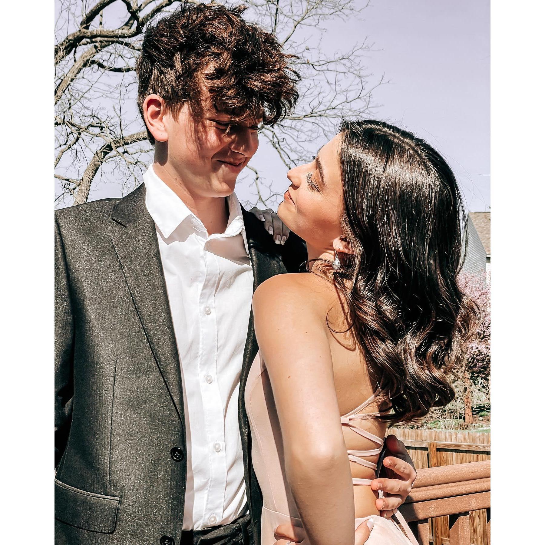 This is one of my favorite photos of us together. June 2021, our third prom together. I love us.