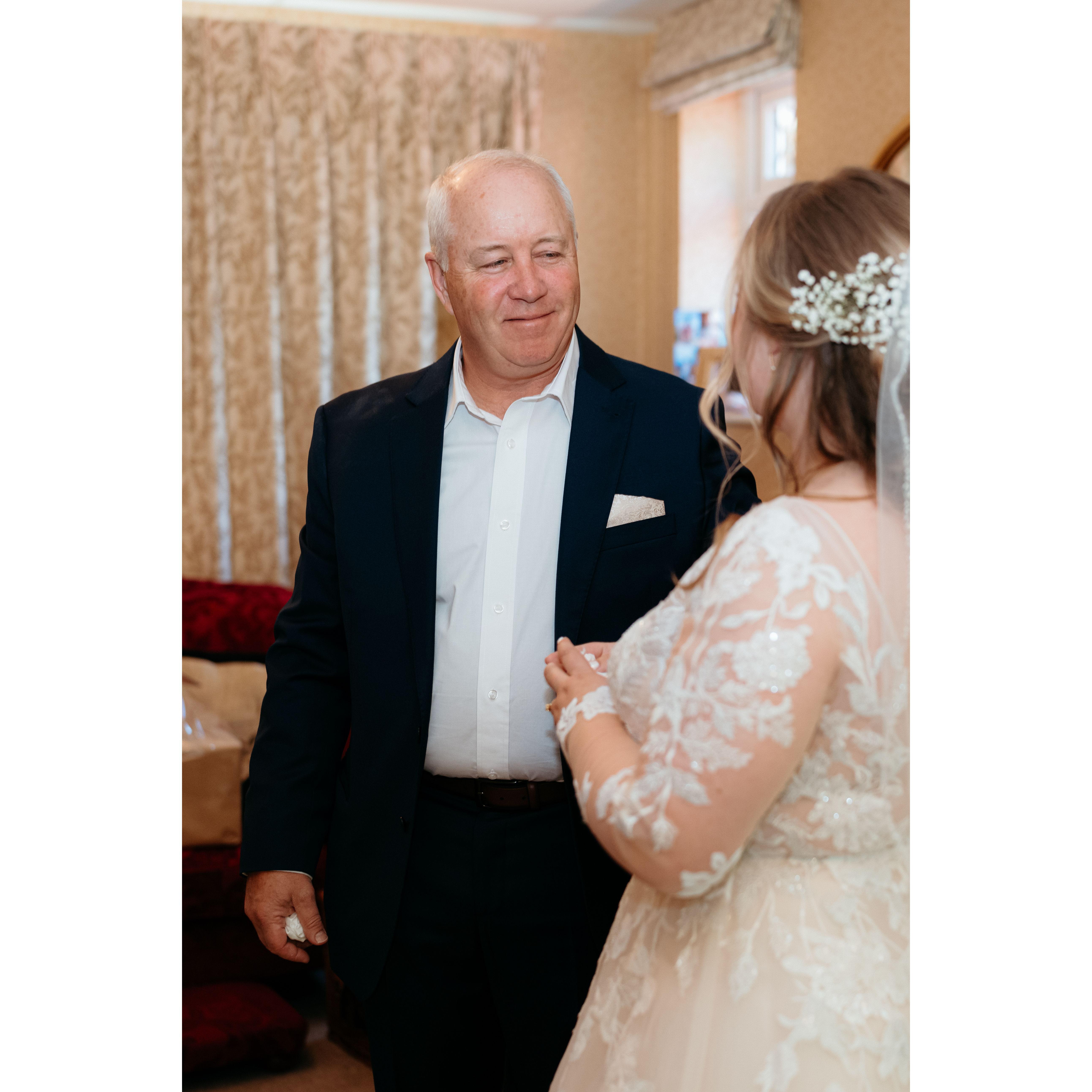 Dress reveal with Dad