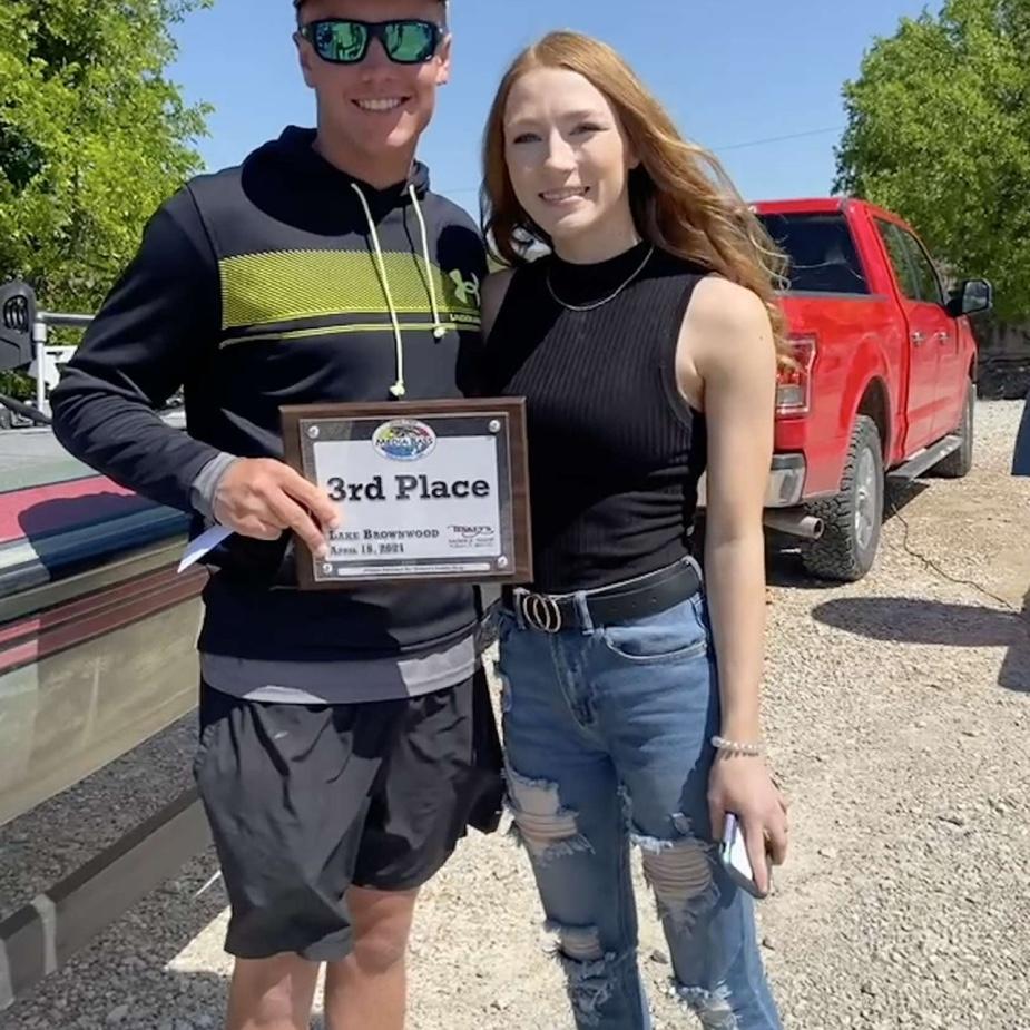 One of our first pictures together, of course we were at a fishing tournament